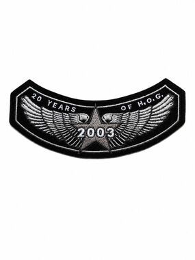 2003 Harley-Davidson Owners Group 20 Year Anniversary Jacket Vest Patch NIP